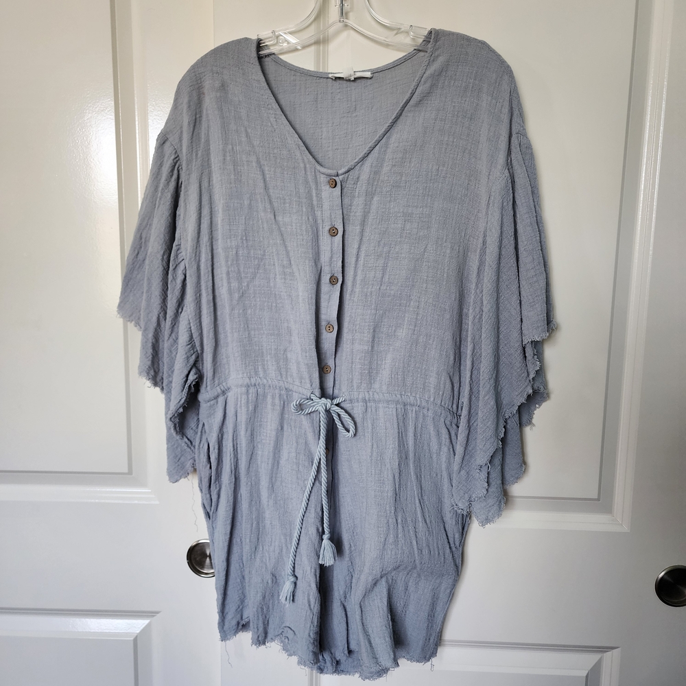 Newbury Kustom Soft Blue Gray Romper